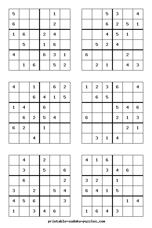 Printable Sudoku Puzzles for kids 2024-04-17