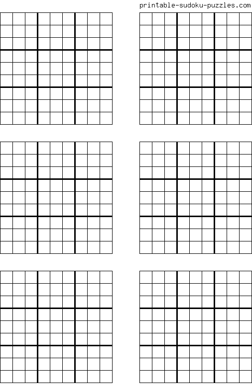 printable blank sudoku grid