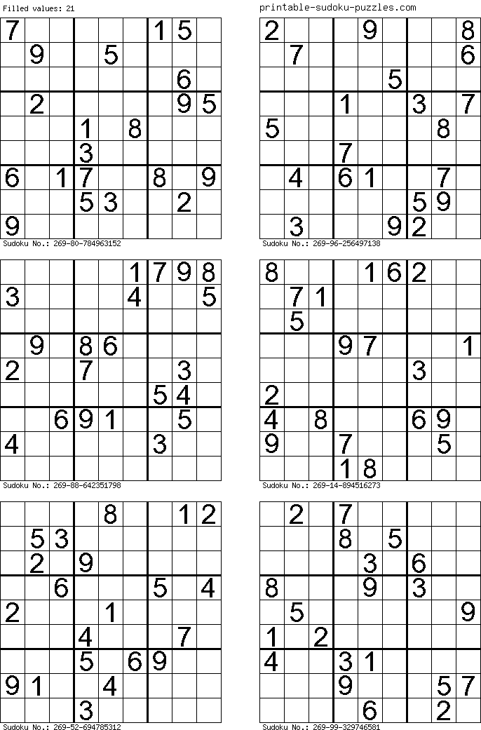 Free online Sudoku. Print Sudoku #743.